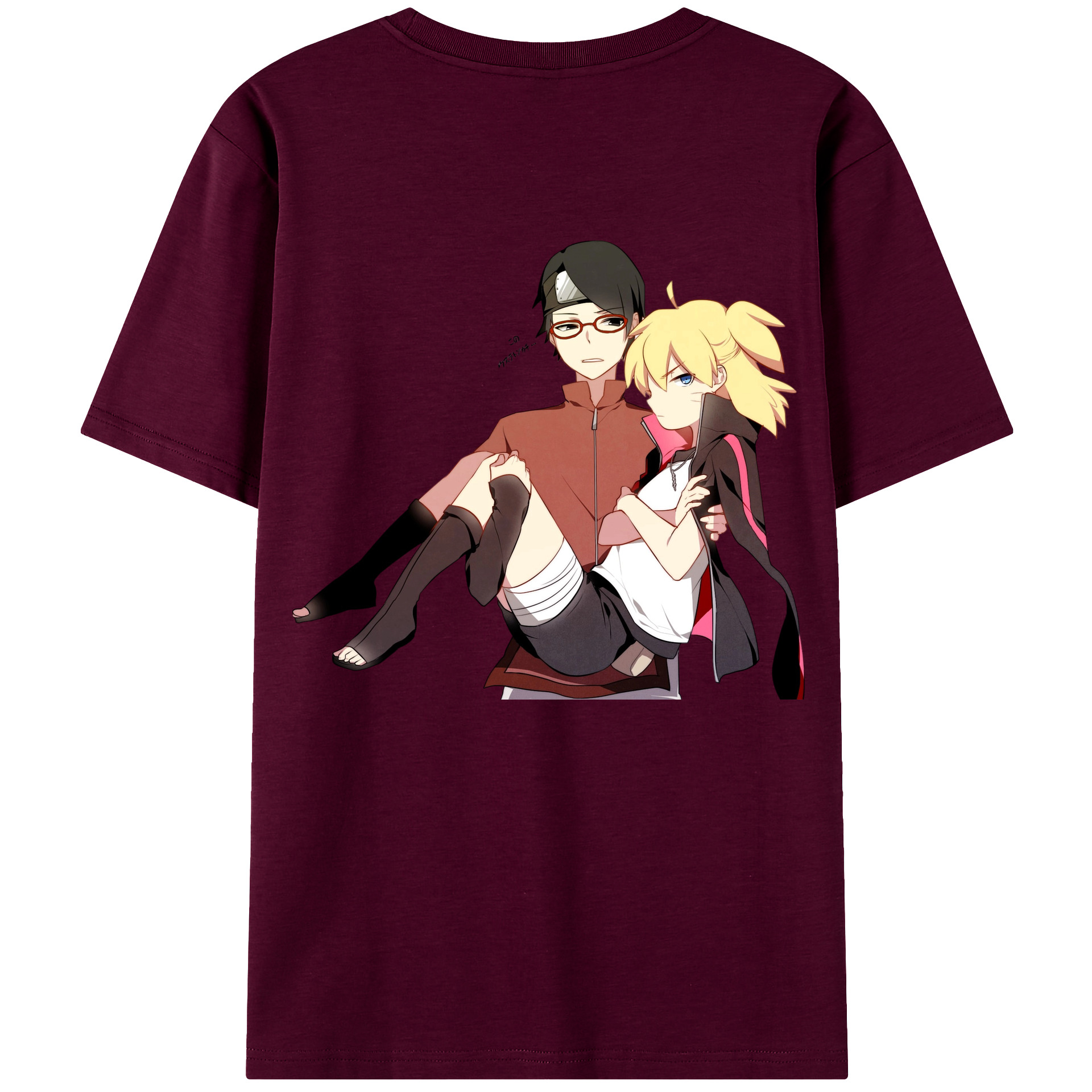 （画像用） NARUTO -ナルト- うちは サラダ Uchiha Sarada レディース半袖Tシャツ(バックプリント)